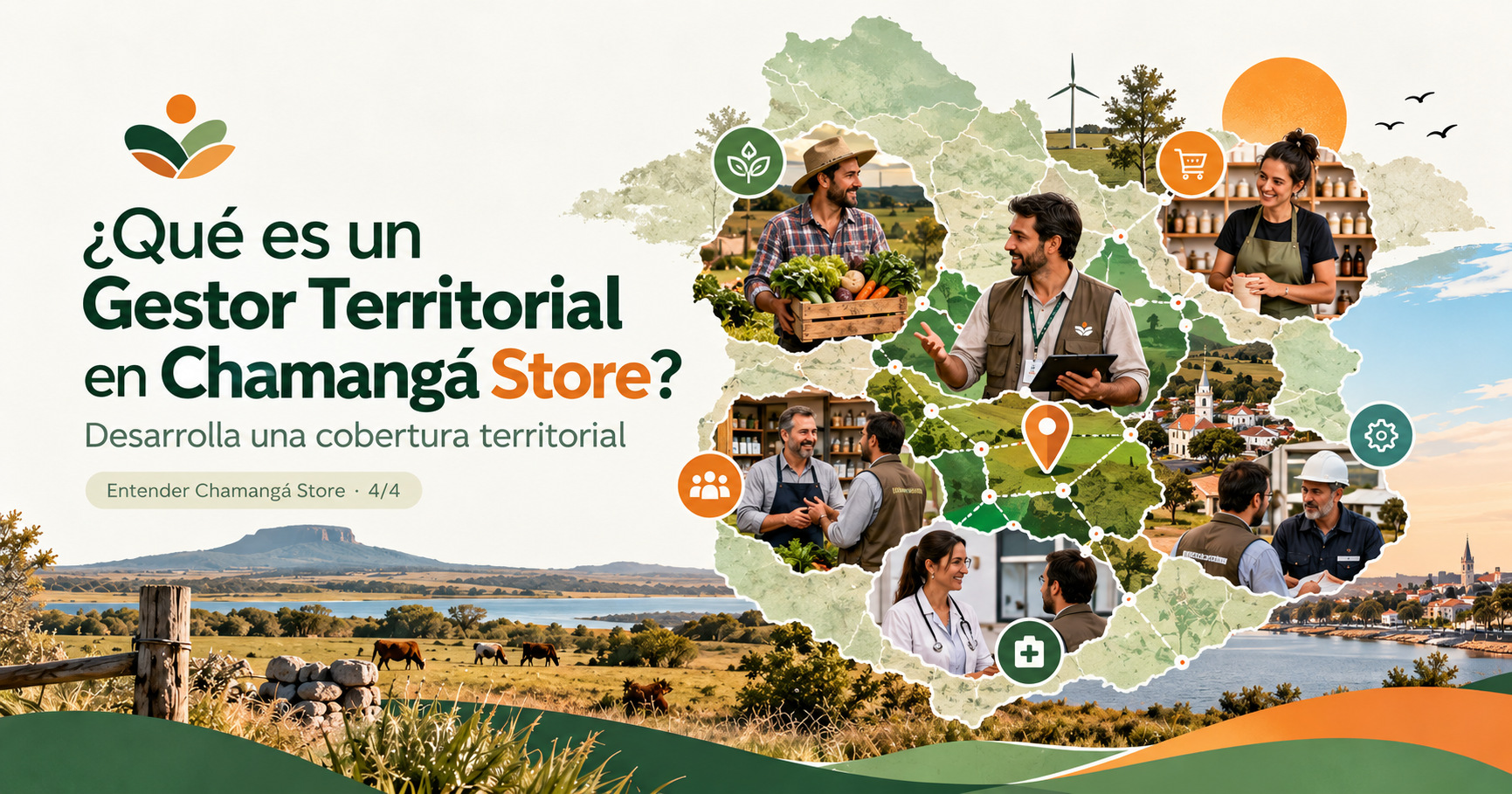 Gestor Territorial de Chamangá Store desarrollando una cobertura territorial